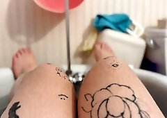 foot tease - bathtub