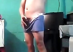 Jesus en boxer exitado bulge semen