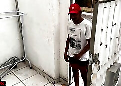 Dona housewife giving oral job to stranger