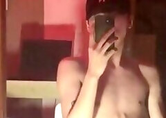 Chinese boy jerks off