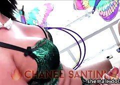 Hot TS Chanel Santini fucks Ashley Fires wet pussy