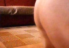 Crossdresser In Nylon & Heels Masturbates On Cam