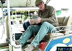 Real amateur Thai MILF taken for dinner and a fuck on video after