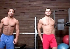 Black Male Me - Bareback hard pounding with tanned jock Chad accompanied by Tanner