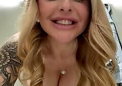 Nude Blonde Tease in Locker Room