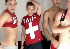 4 hot gay twinks on cam