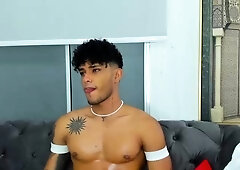 Slatternly Cumshot of Black Gay