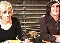 Students couple suck and fucks tranny