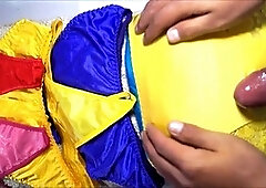 excellent jizm on satin panties