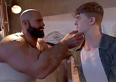 Dads and boys, muscle hunk, anime