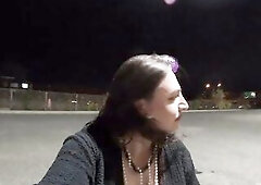 Just a warm night walking outdoors for the Camera, being this guy aged sissy TV for the night.