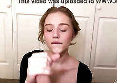 The gal from tinder sucked hard on the 1st date and drank all the cum