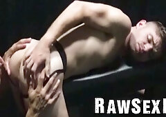 Suntanned and beefy wolf Jax Thirio harshly moist breeds obedient lad Tom Bentley