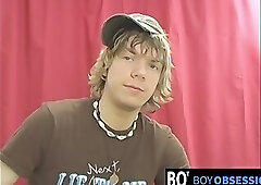 Twink Chris Martinson jerks off and cums hard post-interview