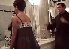 Greedy T-girl Swallows Cum From Multiple Hard Ramrods