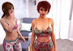 Busty teen mom in a roleplay scenario