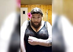Amateur crossdressing excitement mixed with explosive cum and msevelyn