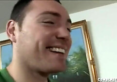 Golden-haired Bimbo Topless Cumblast