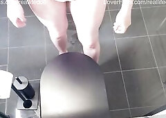 Cutie pees standing like a guy