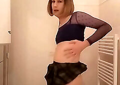 Alexa french crossdresser slut showing ass and cock
