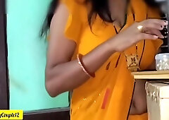 Desi Indian Bhabhi In Yellow Saree Looking Hot And Sexy