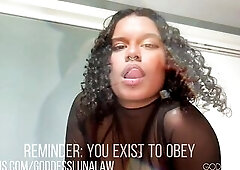 Reminder: U exist to Obey - Serving The black Female-dominator Luna Law is your purpose, VFX, Mindfuck, Femdom Mantras