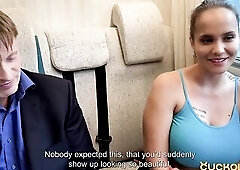 Beautiful bosomy libertine Jennifer Mendez pops up in mad cuckold sex scene