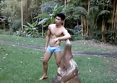 [GVC 391] Sexy Asian Guy Teasing Outdoor