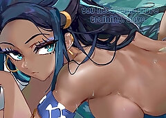 Nessa & Sonia coach their submissive biotch in Anime Jerk Off Instructions