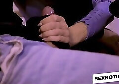 KINKY BLOWJOB WITH TONGUE PIERCING - HUGE LOAD ON HER LIPS