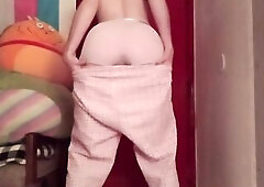Pink Femboy Undress Tease