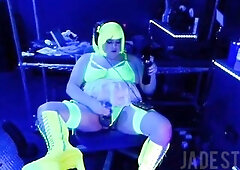 Sissy goon and cum discharged facial Jade Storm