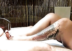 Foot scrub on my ramrod