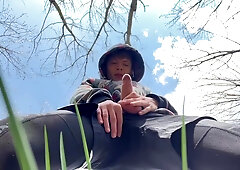 Sweet Boy Jerking His Big Dick (23cm) Outdoor / Huge Cumshot On Camera / College Boy / Monster Dick