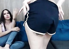 teen and stepmom banging three-some, blow job and cowgirl