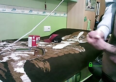 Poking my palm rock hard with my XXL salami standing in front of the computer - espantanenasxx, espantanenas_69