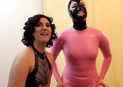 Beautiful amateur brunette lesbians at play