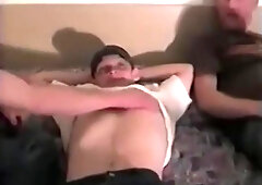 Twink seduced by two older guys