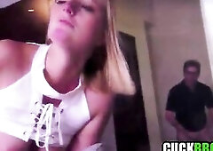 Pitiful Cuck See Girlfriend 3some Screwed By Large Ebony Rods