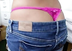 Small Latin chick Angel with large natural titties at 1st Time no Fucking-rubber Porn Casting Sex by aged Dude with Corpulent Jock