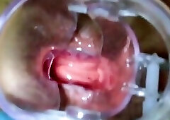 Asian boy plays his hole