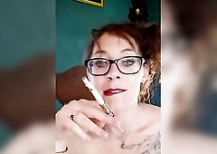 For your Friday night viewing joy.... I bring to u my vintage cigarette holder and topless me acting like my normal naive self. Have a great weekend e