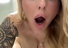 Nude Blonde Tease in Locker Room