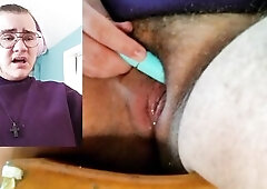 Latino bulky trans man enjoys deepthroat action now