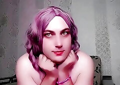 Large Blond Bubble Ass Hawt Booty Ladyboy Ass Tgirl Crosdresser Sissy Cosplayer Model Excited Homemad