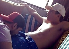 I drain all the juices from my adorable neighbor