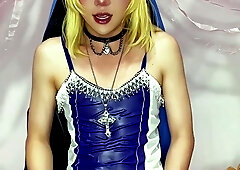 Jerking off shemale tranny solo play
