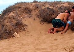 Blond-haired Surfers Brave Beachside Banging