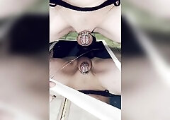 Riding my bbc sextoy with a mirror for a more excellent angle