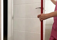 DickFlash! I surprised the hotel cleaner who comes to clean and gives me a blow job